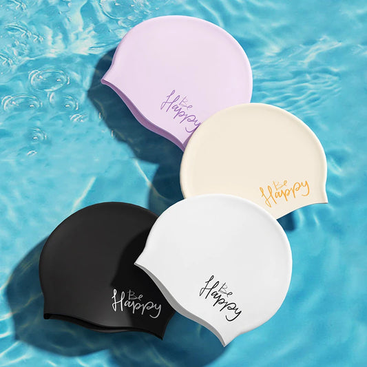 YUKE Vintage Silicone Swim Cap – Large, Waterproof, Long Hair Friendly